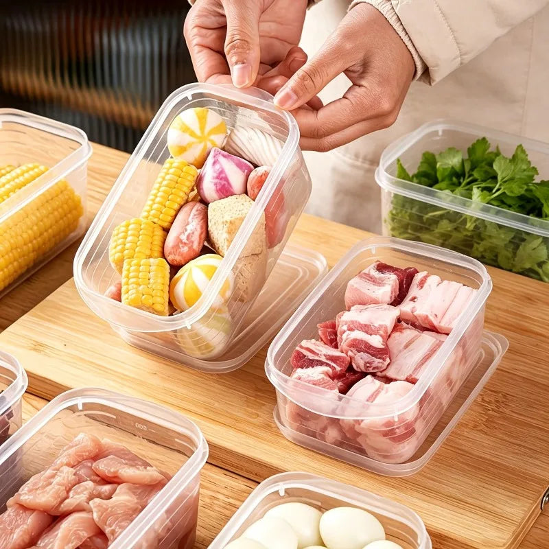 Food Storage Containers 12pcs (6 boxes +6 lids), Airtight Leak-Proof Stackable Microwave-Safe for Fridge Meal Prep Lunch Boxes