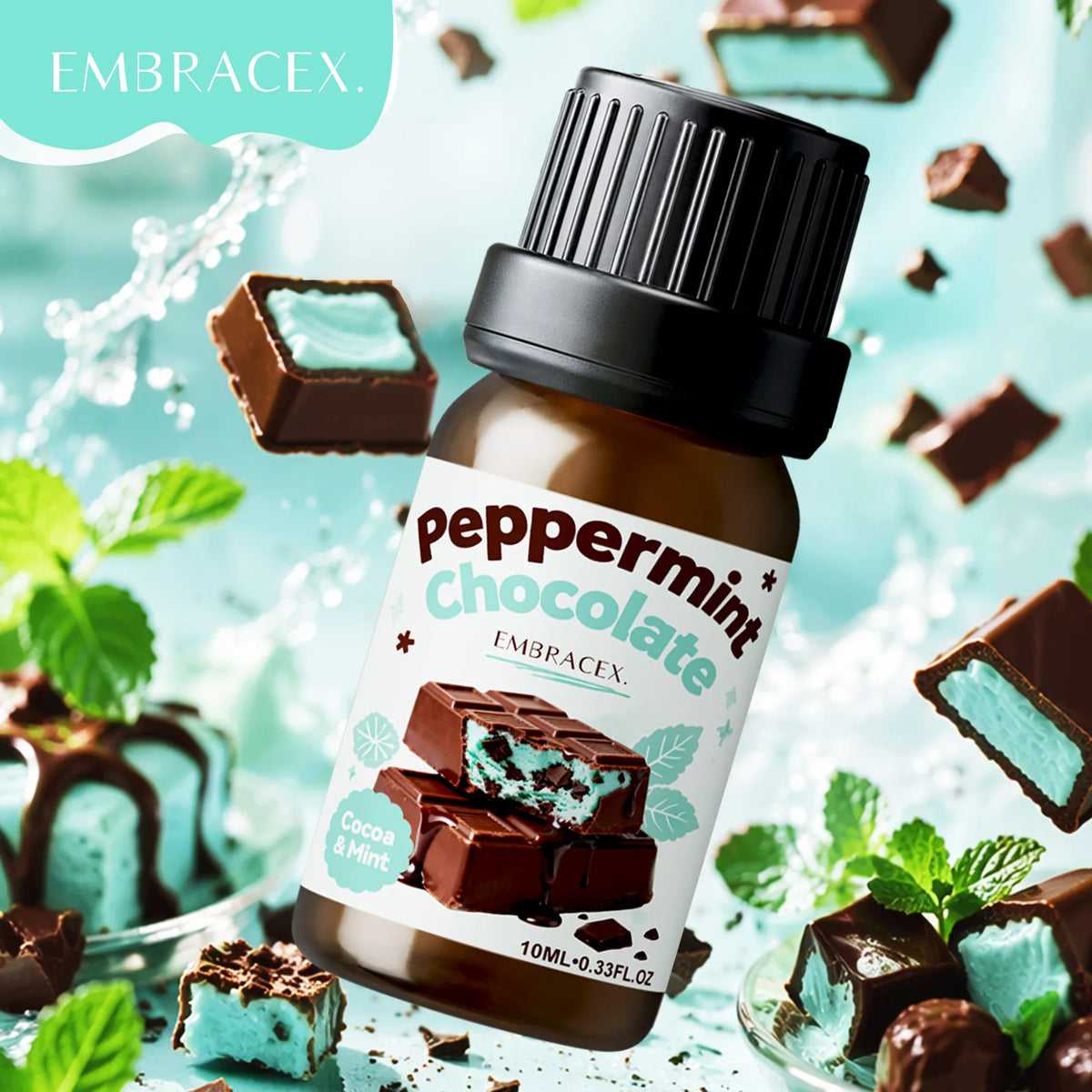 10ml Peppermint Chocolate Fragrance Oil Car Air Freshener Oil Diy Projects Candle Making Long Lasting Scent For Gifts
