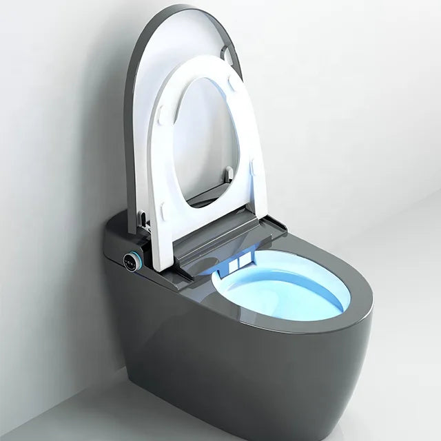 110V/220V Modern Electric Intelligent Smart Wc Toilet Bowl Automatic Black Smart Toilet with Bidet Seat Heating