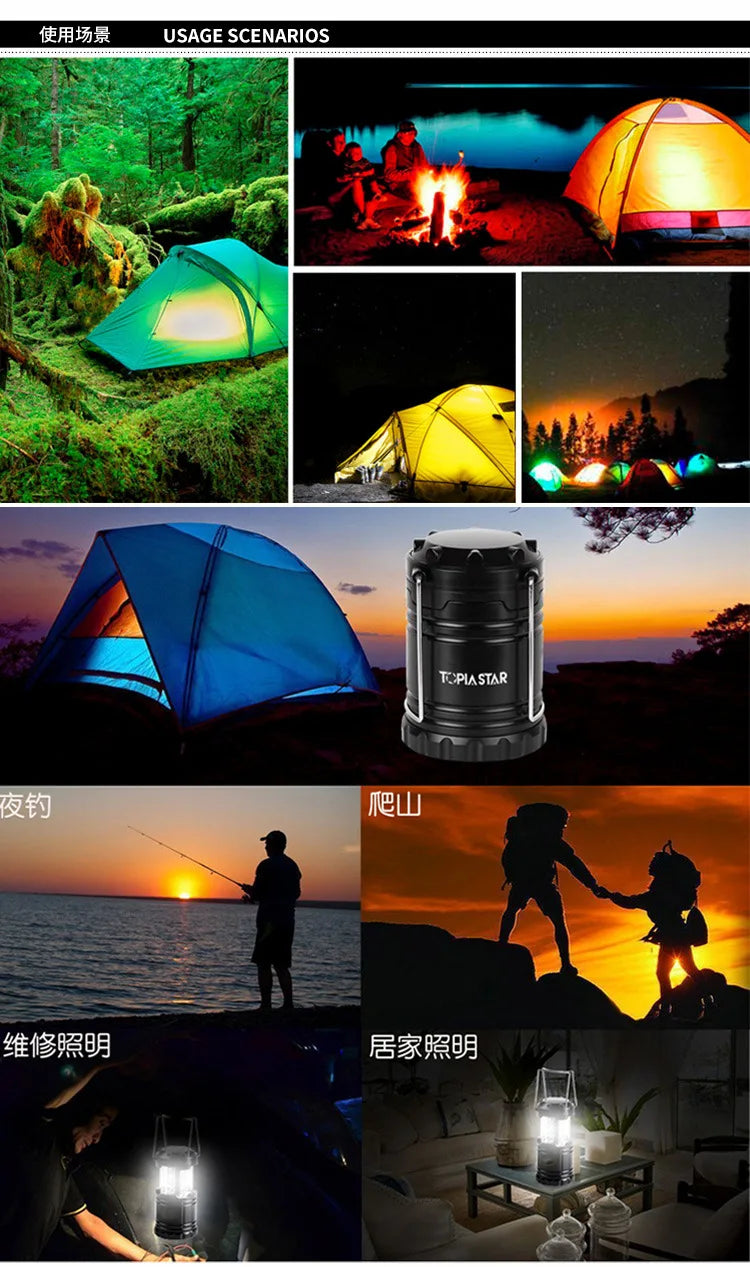 Lighting 1000 Lumens Bright Portable Waterproof Camping Lamp Battery Version Led Camping Lights Camping Lantern