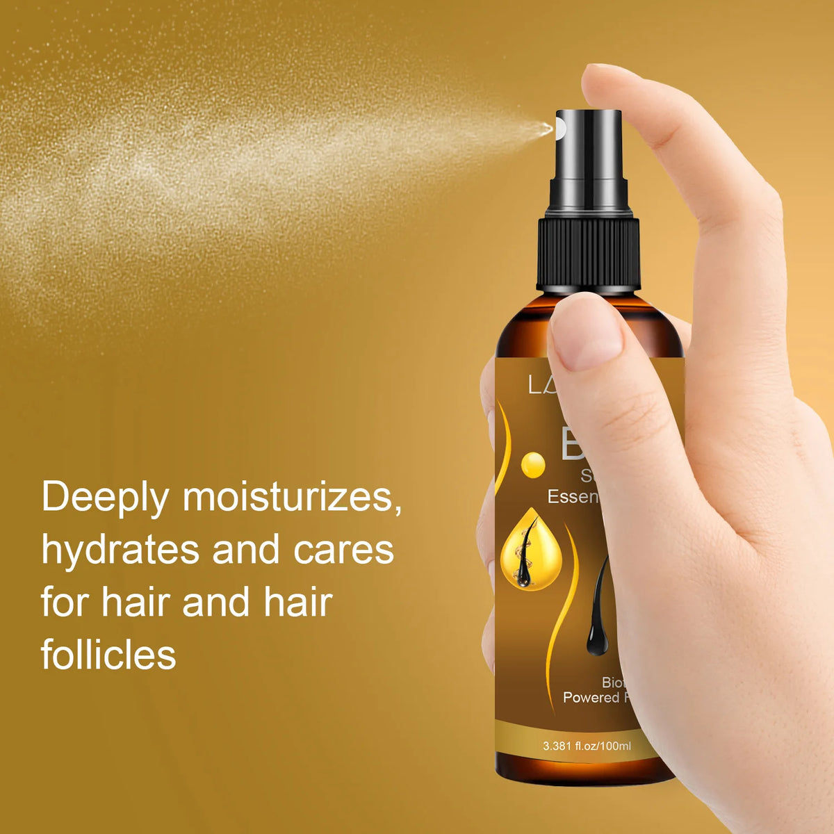 Biotin Scalp Care Essence Spray - Deeply Moisturizes, Hydrates and Protects Hair and Hair Follicles, Preventing Hair Loss 100ml