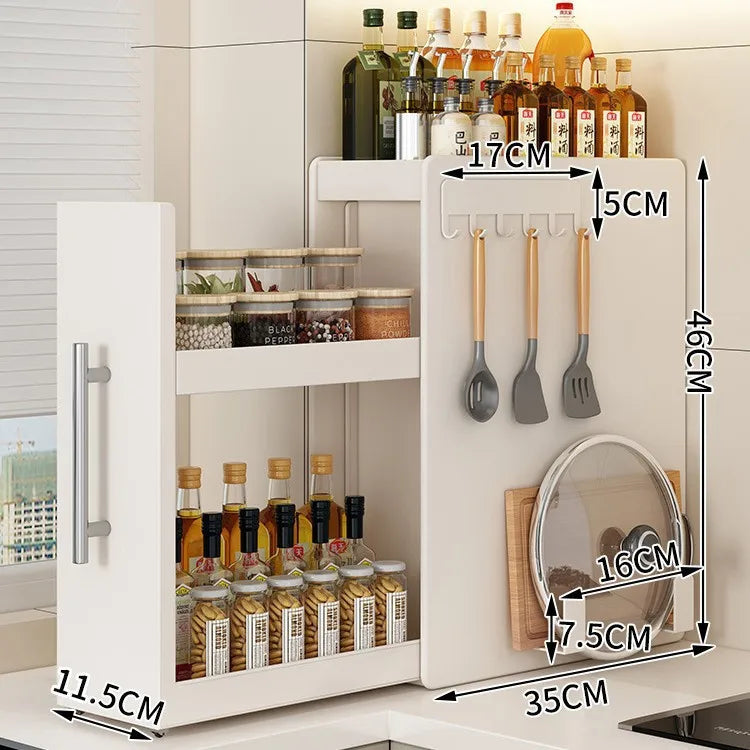 New Pull-out Multifunctional Multi-layer Storage Shelf for Seasoning Products Kitchen Narrow Table Supplies Storage Rack