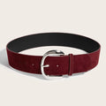 Maillard Styles Suede Leather Wide Belt Luxury Design Trendy Pin Buckle Waistband Casual Versatile Business Waist Strap Gifts