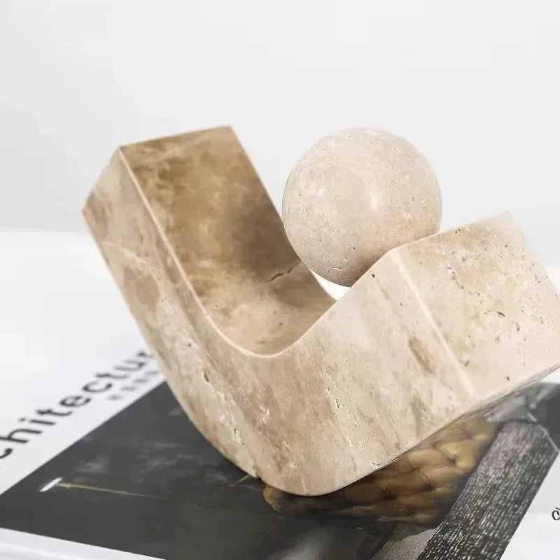 Geometric Arc Natural Stone Ornaments Modern Crafts Desk Decoration Minimalist Desk Decoration Home Aesthetics Modern Art Statue