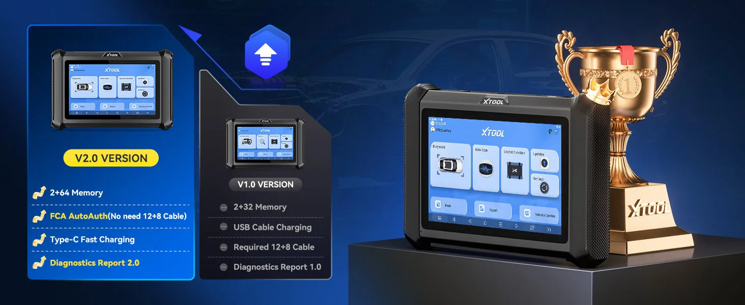 XTOOL X100 PADS V2.0 Key Programmer Automotive Scanner IMMO Read Write Chip All Key Lost OBD2 Diagnostic Tool With CANFD DOIP