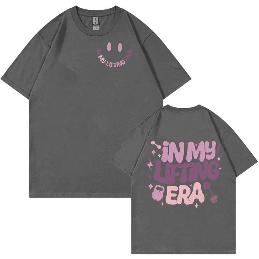 Funny Muscle Mommy Weightlifting T Shirt Gym Men Women Fashion Harajuku Retro T-shirts Summer 100% Cotton Oversized T-shirt Tops