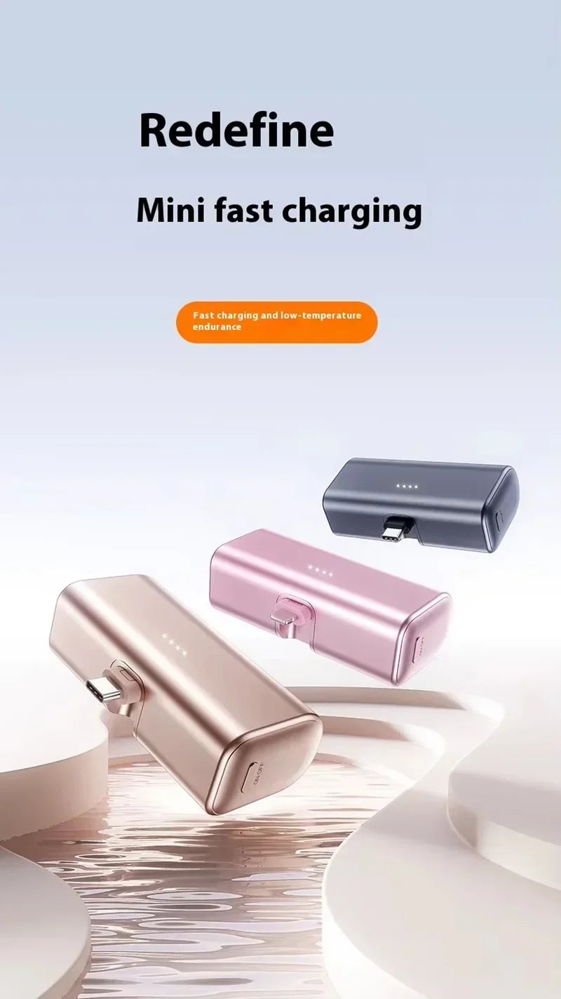 Lenovo 22.5W Fast Charging 500000mAh Mini Portable USB C Power Bank Travel Battery Pack Charger for iPhone 15 16 Android Devices