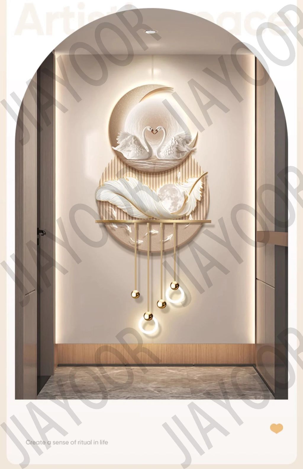 Modern Light Luxury Entrance Hall Decoration Painting New Atmospheric High-end Corridor Hanging Painting Wall Lamp Night Lamp
