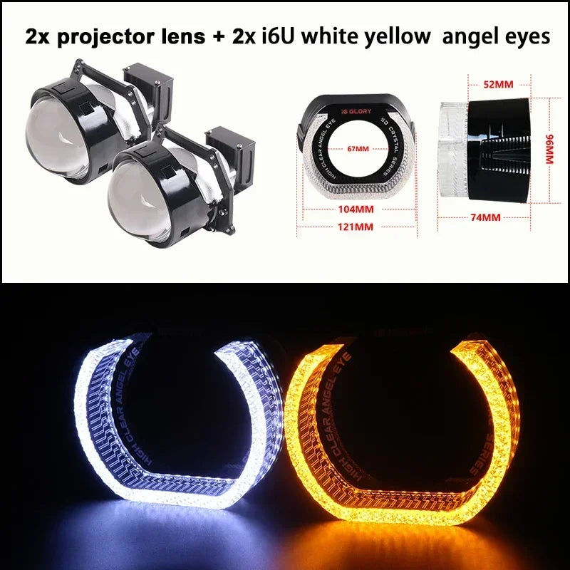 SANVI 3.0 Bi LED Lenses for Headlights Ice Lense Auto LED Projector Headlight Hella G5 3R Projector 110W Car Light Retrofit