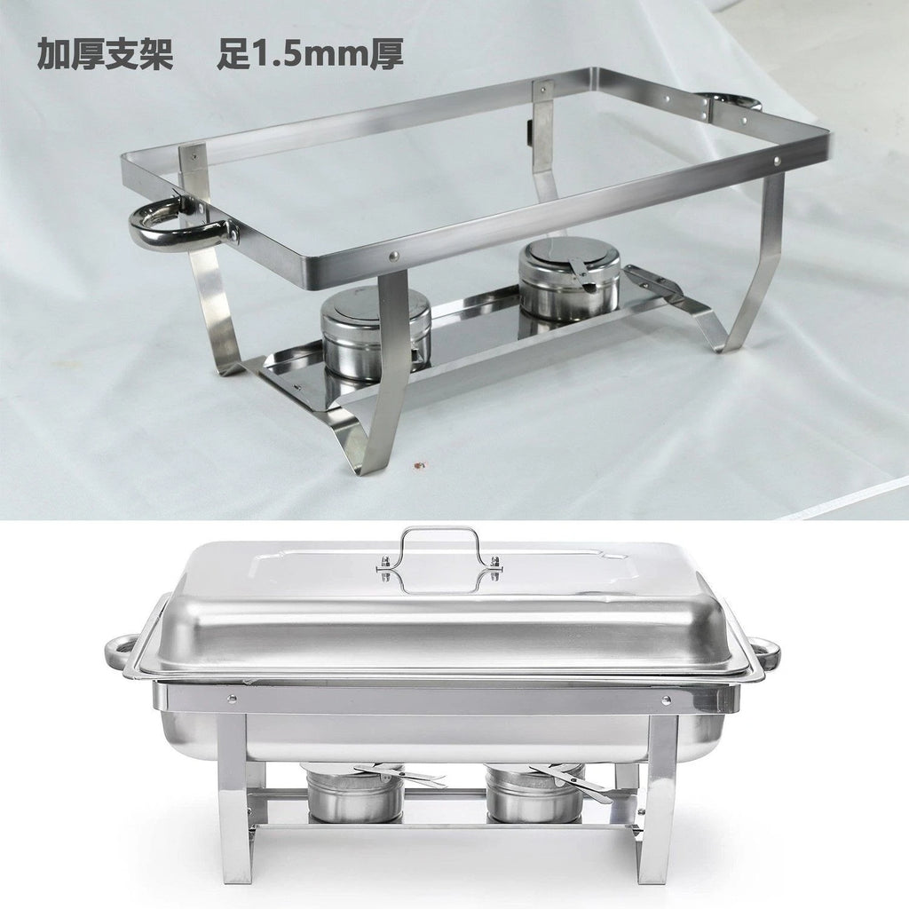 Stainless steel thickened dining stove folding square dining stove alcohol stove bracket multi-functional hotel restaurant self-