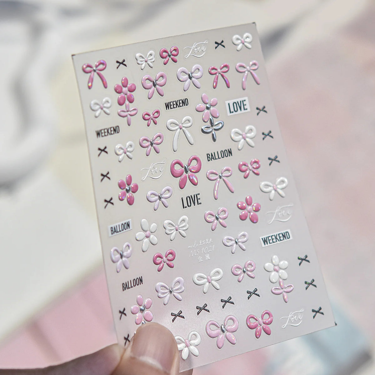 1Pcs Fashion Black White Silver Polka Dot Matrix Diffusion Pentagram Star Starburst Cross-shaped Adhesive DIY Nail Art Stickers