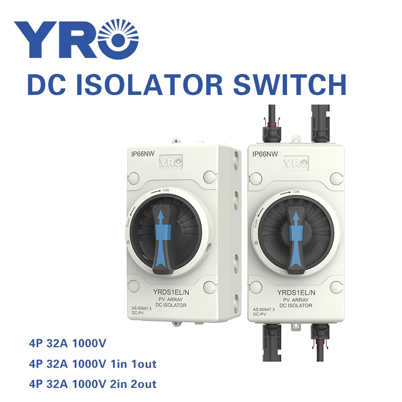 DC Isolator switch 4P 32A 1000V PV switch IP66  for Solar energy system inverter Outdoor Waterproof IP66 With TUV CE