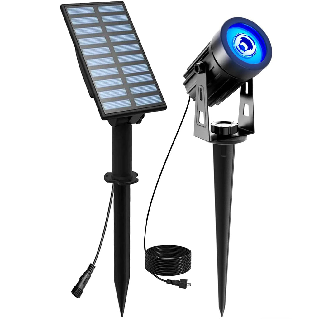 Solar LED Light Outdoor IP65 Waterproof Blue Light Solar Power Light Lawn Light For Garden Decor Solar Wall Light Outdoor