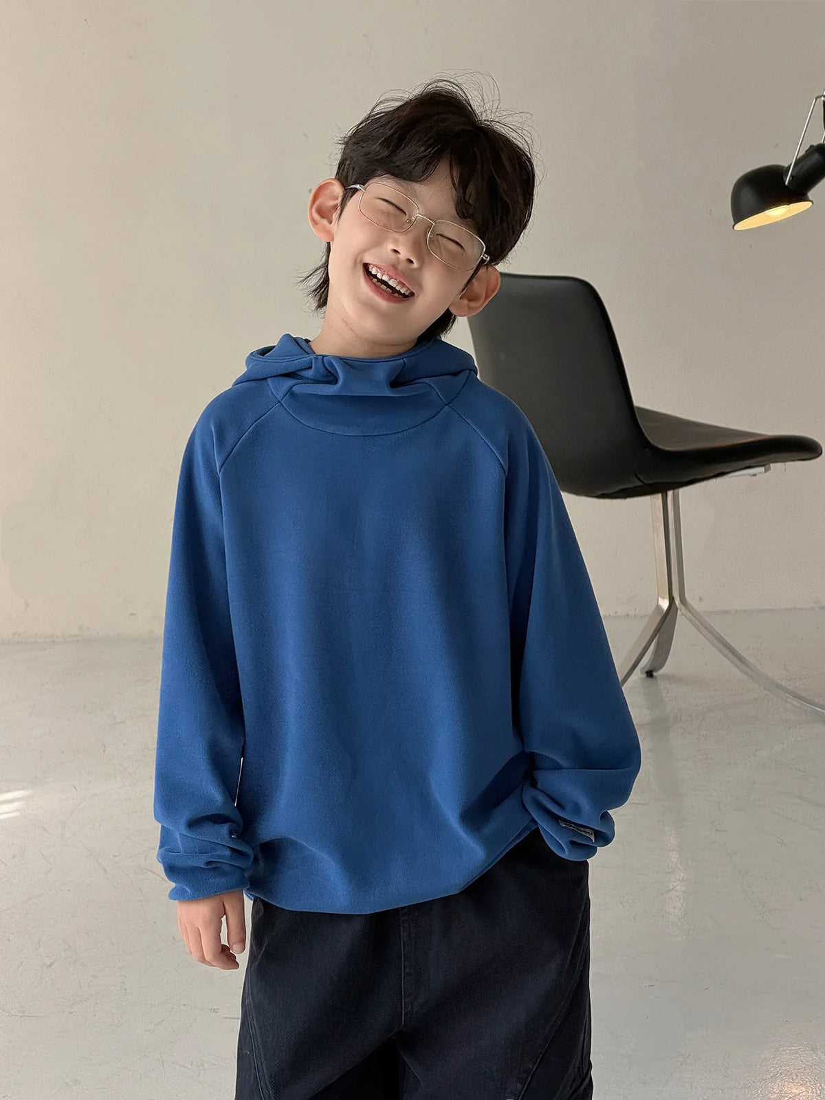 Children Clothing Kids Fashion Casual Warm Versatile Hoodie 2026 Autumn New Boys Korean Style Solid Color Simple Pullover