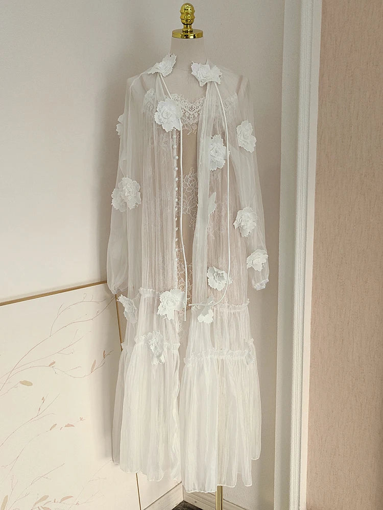 TESSCARA Women Elegant Appliques White Dress High Quality Long Luxury Wedding Cocktail Party Robe Vintage Designer Mesh Vestidos