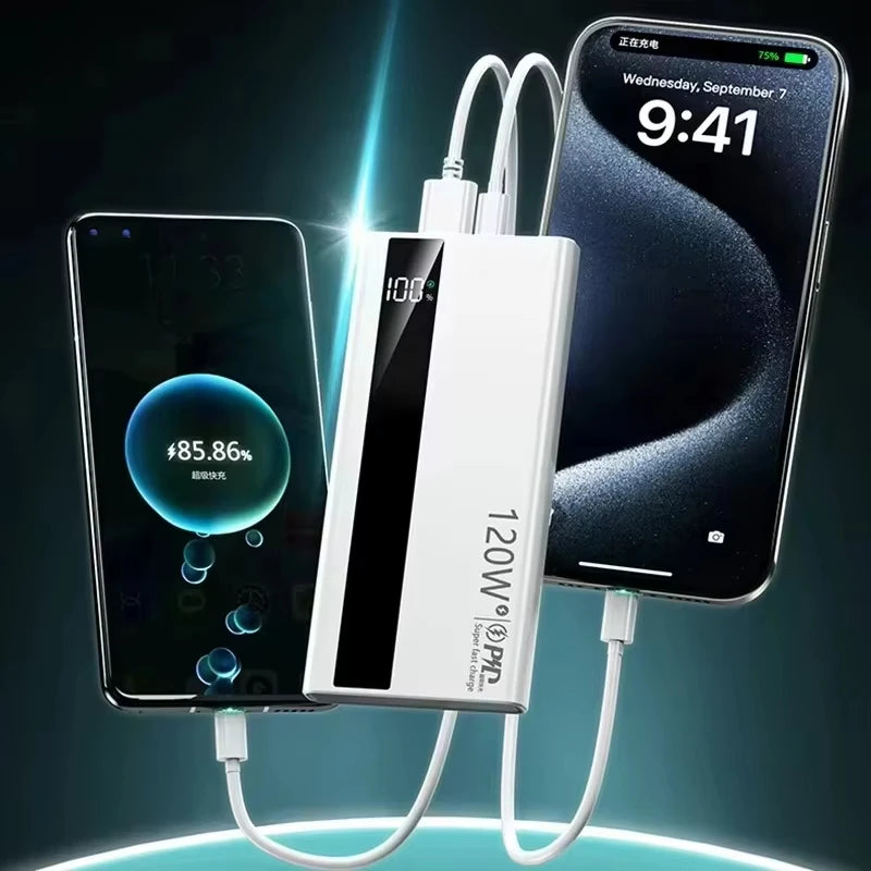 OnePlus 120W 500000mAh Power Bank High Capacity Digital Display Fast Charging Powerbank Portable Battery Charger For iPhone