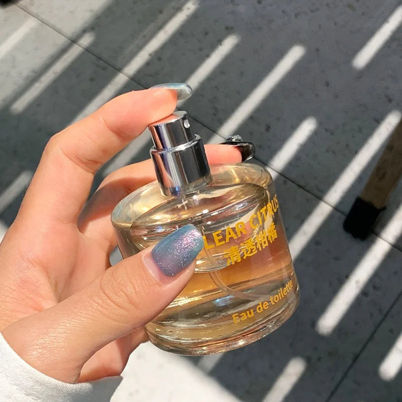 Citrus Peach Fruity Perfume Spray,Clean Fresh Women Scent,Orange Blossom/Lily/Iris/Vetiver/Lemon/Musk Light Fragrance Mist