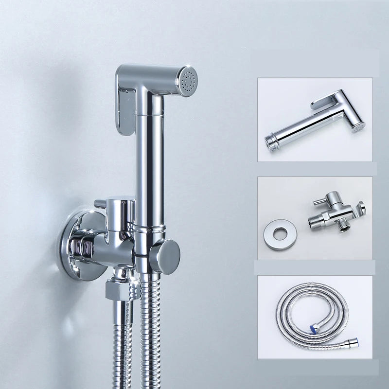 Brass Handheld Toilet Bidet Sprayer Set Accessories Black Bidet Faucet for Bathroom Sprayer Shower Head Self Cleaning White