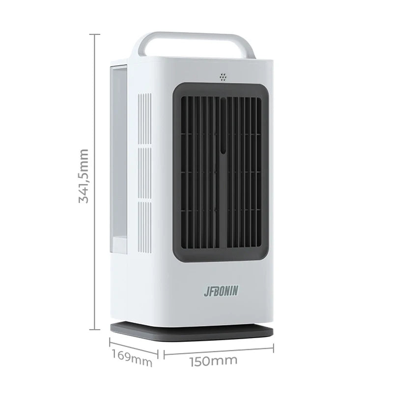 1.7L 3-IN-1 Mini Portable Air Cooler with Intelligent Touch Control 120 Degree Swing Air Conditioner 3-Speed Household Desk
