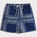 Trend Bandana Graphic Beach Short for Men Summer Fashion 3D Printed Swim Trunks Loose Casual Streetwear Hawaiian Short Pants