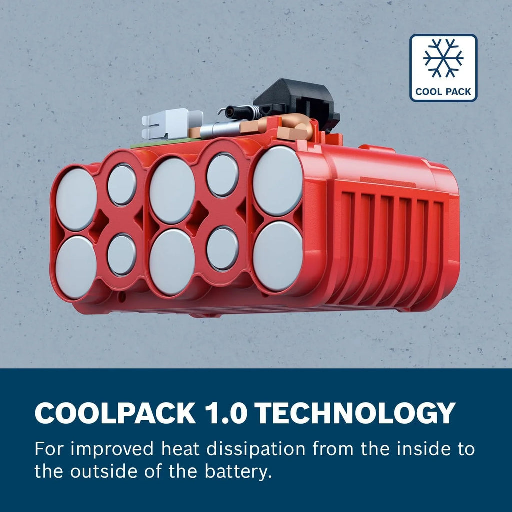 Original Bosch 18V 6.0Ah Lightweight Compact Genuine Battery, Perfect for DIY Home Repair, Fits BAT609G BAT610G GSR18V-LI Tools