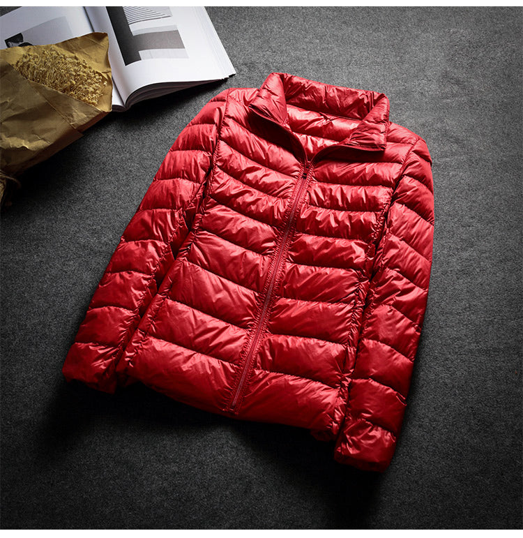 Schinteon Ultralight White Duck Down Jacket Spring Autumn Warm Slim Zipper Women Fashion Light Down Coat 13 Colors S-7XL