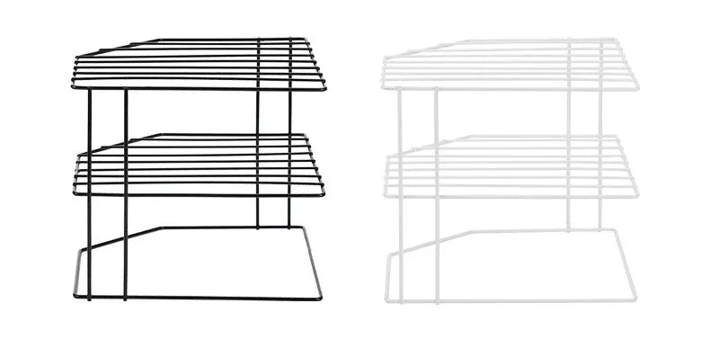 Kitchen Seasoning Corner Rack Pot Dish Food Sundries Organizer Rack Non Punching Portable Storage Table Kitchen Bathroom Holder