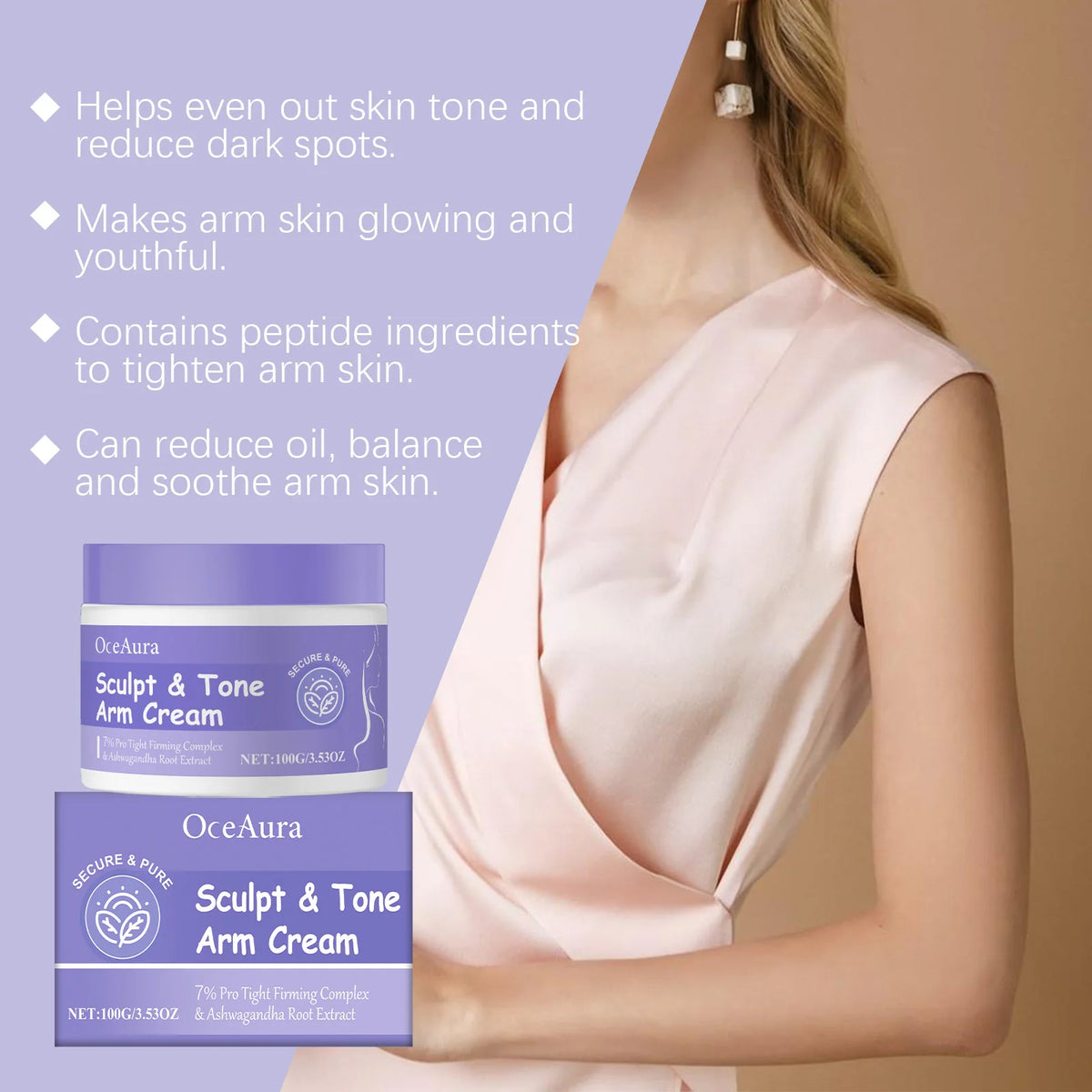 Sculpt & Tone Arm Firming Cream Remove Wrinkles Lifting Skin Anti Sagging Arm Massage Tightening Fast Shipping Body Care Cream