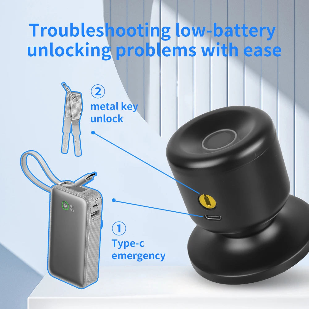 YFK Tuya Smart Door Lock Fingerprint Unlocking Electronic Lock Built-in Battery Dual-Mode Settings For Home Apartment or Gateway