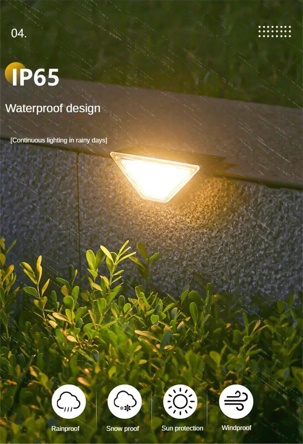 22/24LED Solar Stair Light, IP67 Waterproof Outdoor Step Light, Anti-theft Decorative Lamp for Garden Deck Front Porch Patio