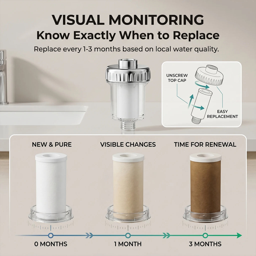 Water Heater Pre Filter Shower Head Filter Transparent Window 20mm Universal Connector Hard Water Purifier Accessory