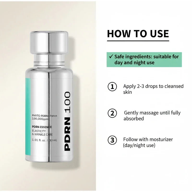 PDRN Centella Asiatica Essence Deep Moisturizing Hydrating Facial Serum Gentle Nourishing Cream Daily Skincare Set
