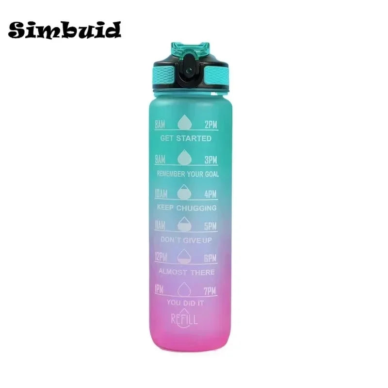 1L Water Bottle Portable Sport Water Bottle Pretty Drink Bottle Leakproof Gym Water Bottle for Outdoor Travel Fitness Cycling