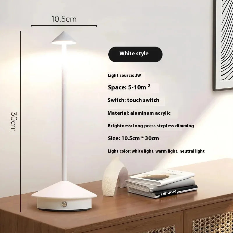 Rechargeable Table Lamp Creative Dining Touch Led Hotel Coffee Pina Pro Table Lamp Lampada Bedside Lamp Decorative Desk Lamp