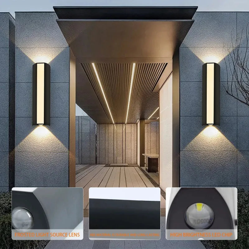 Outdoor LED Wall Light 6W IP66 Waterproof Lamp Warm White Cold White Exterior Wall Mounted Lighting for Home Decor