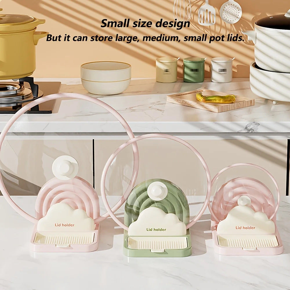 Pot Lid Organizer Rack Kitchen Storage Organizer Cabinet Pan Organizer Stand Compact Lid for Kitchen Durable Cookware Holde
