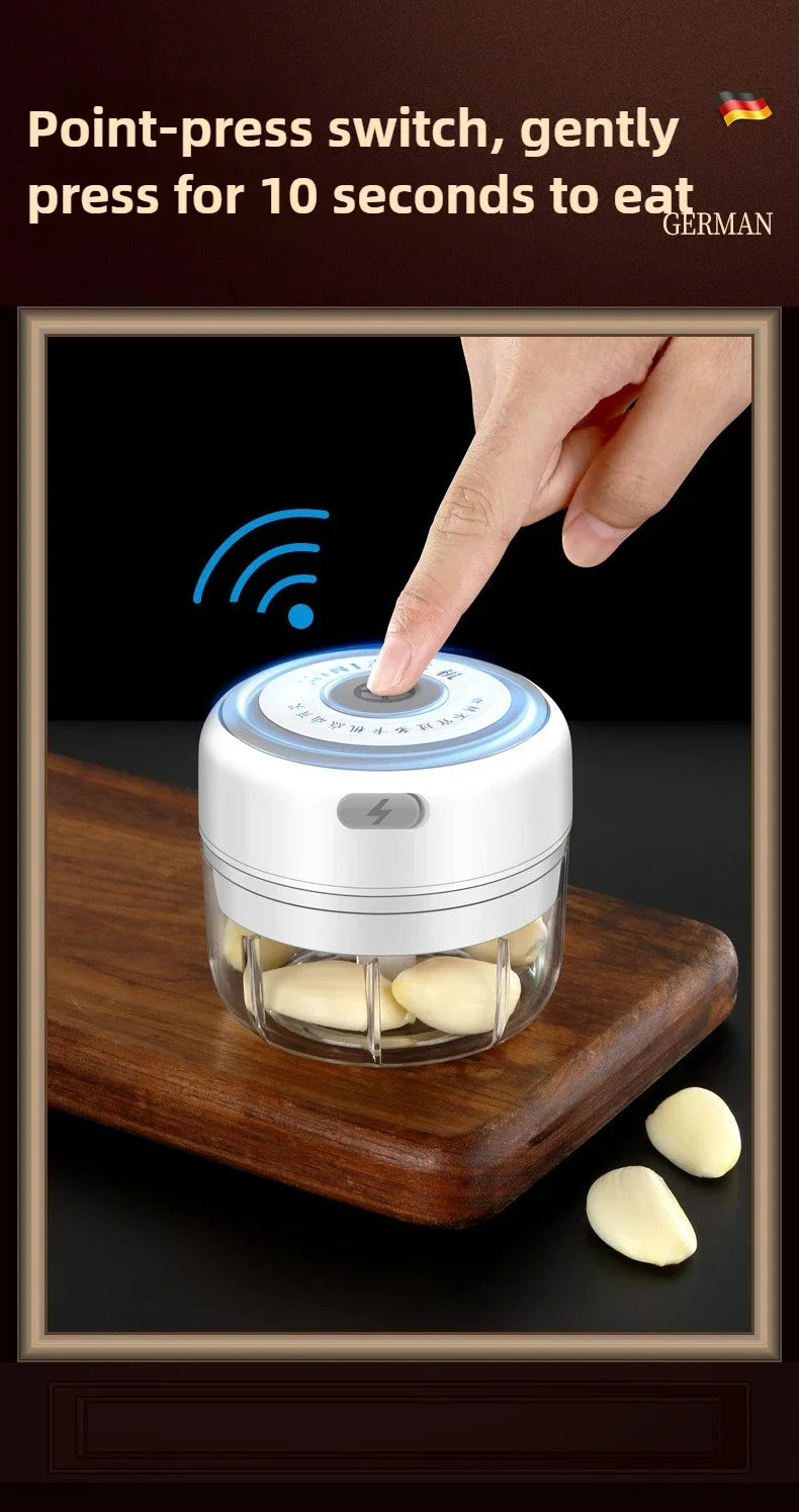 Electric Mini Garlic Chopper 100/250ML USB Vegetable Onion Chopper baby food processor Portable Small Food Processor