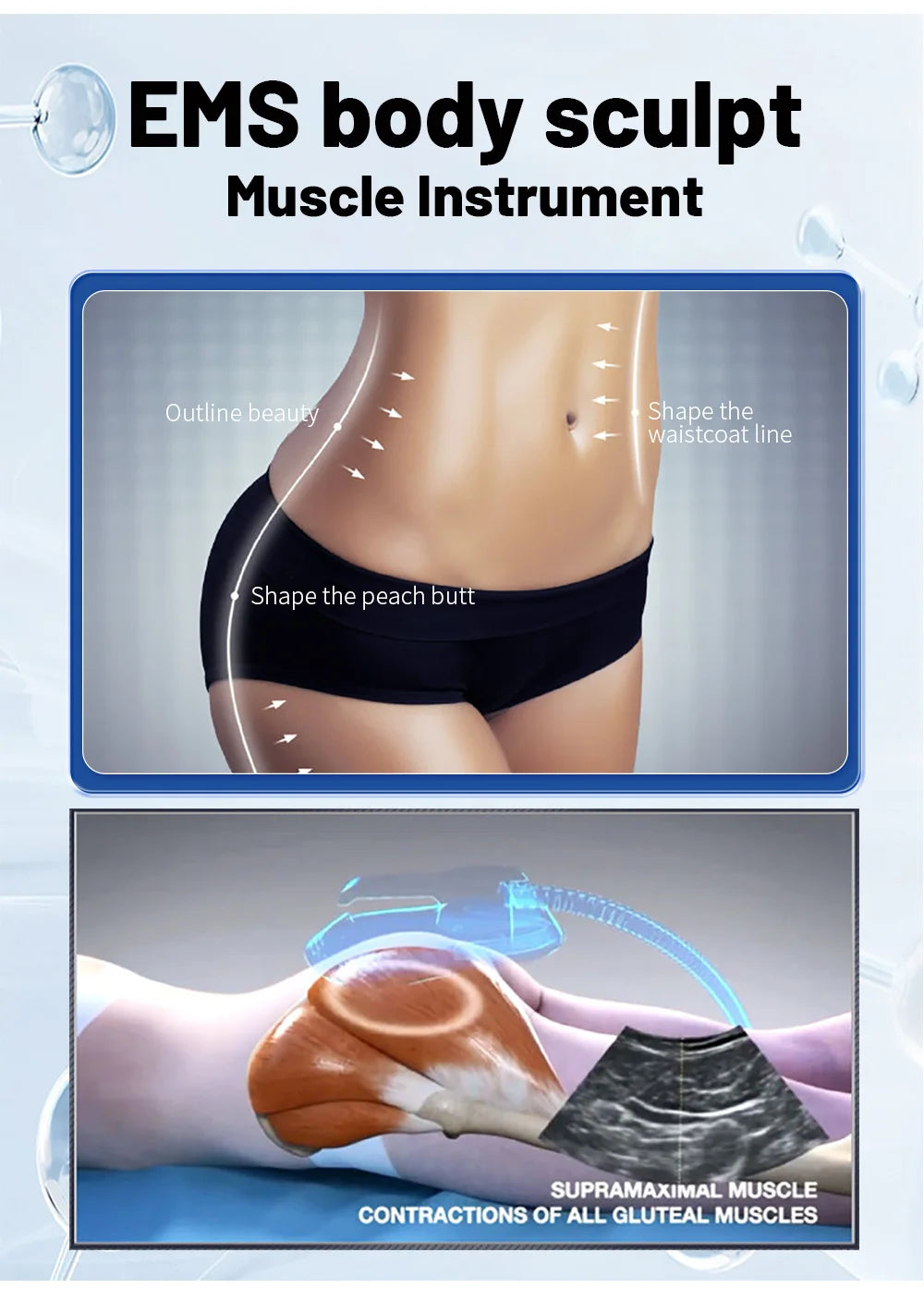 Myoslim Muscle Stimulator RF EMS Body Sculpt 15T 6500W NEW Portable Machine Slimming Weight Lose Electromagnetic