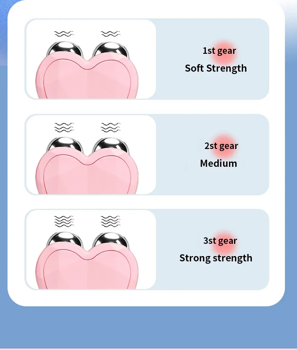 Face Lifting Machine Facial Massager EMSMicrocurrent Roller Skin Tightening Charging Facial Anti Wrinkle Rejuvenation Beauty