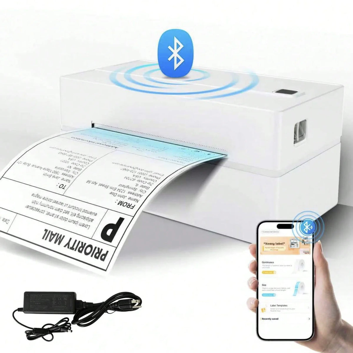 Shipping Label Printer 4x6 Bluetooth Thermal Label Printer For Small Business And Shipping Package, Support Android, IP Ho Ne, W