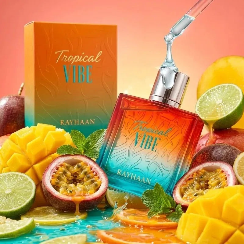 Rayhaan 100ML Unisex Arabian Perfume Eau De Parfum Long Lasting Fresh Fruity Aquatic Woody Musk Amber Luxury Fragrance Spray