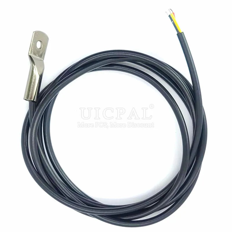 DS18B20 Temperature Sensor Waterproof Dustproof Sensors Cable 1M Length Probe 304 Stainless Steel 6*30MM OD 3.0MM