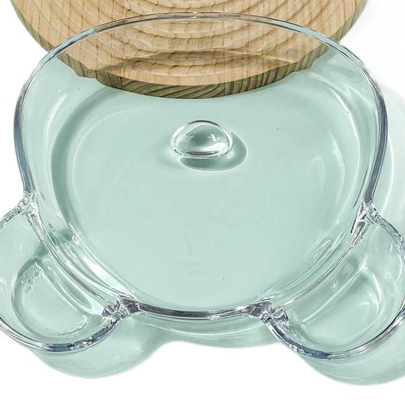 Divided Plates, Bear shape Transparent Dinner Plate Kitchen Dish Plate for Kids Adult