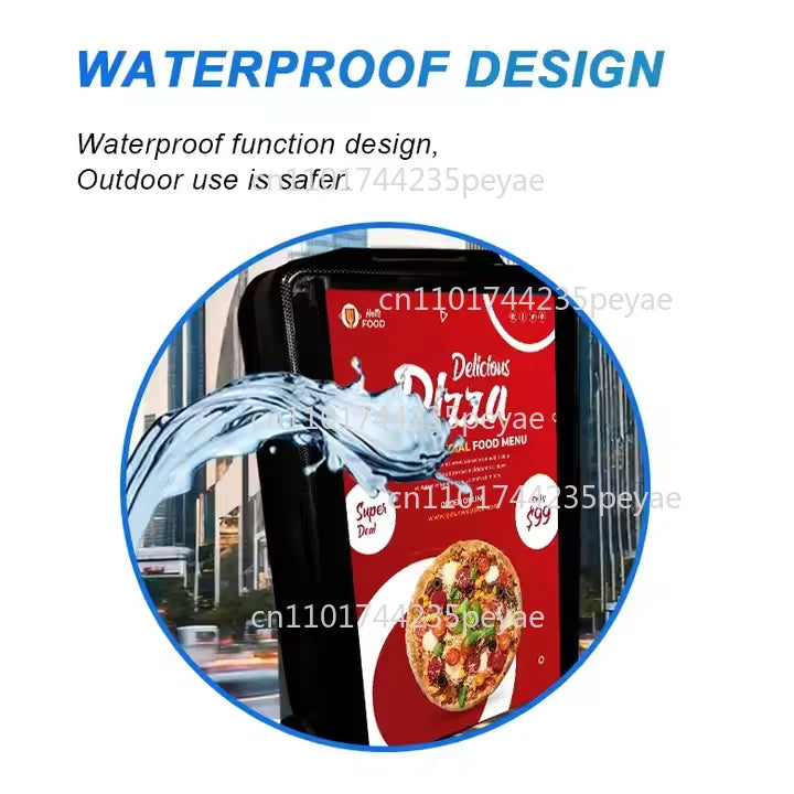 Display backpack, LCD screen backpack, advertising backpack, dynamic schoolbag 21.5 inches
