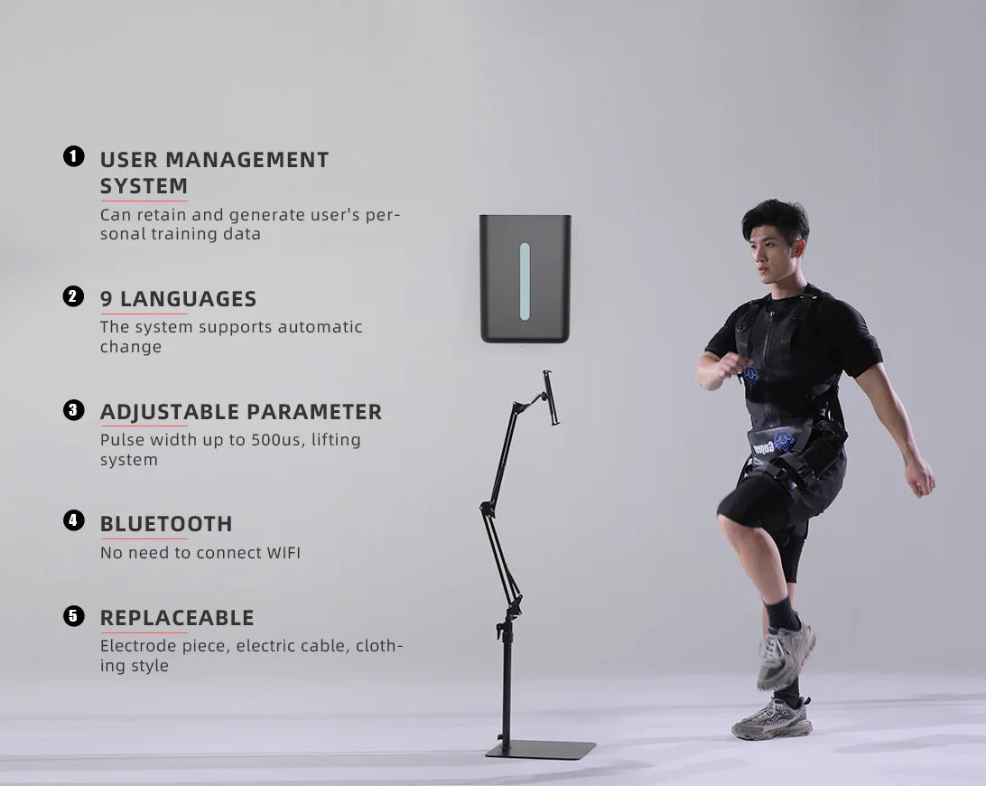 Wireless Full Body EMS Muscle Stimulator for Home Gym Fitness Training Electrotherapy Workout Equipment for Muscle Building