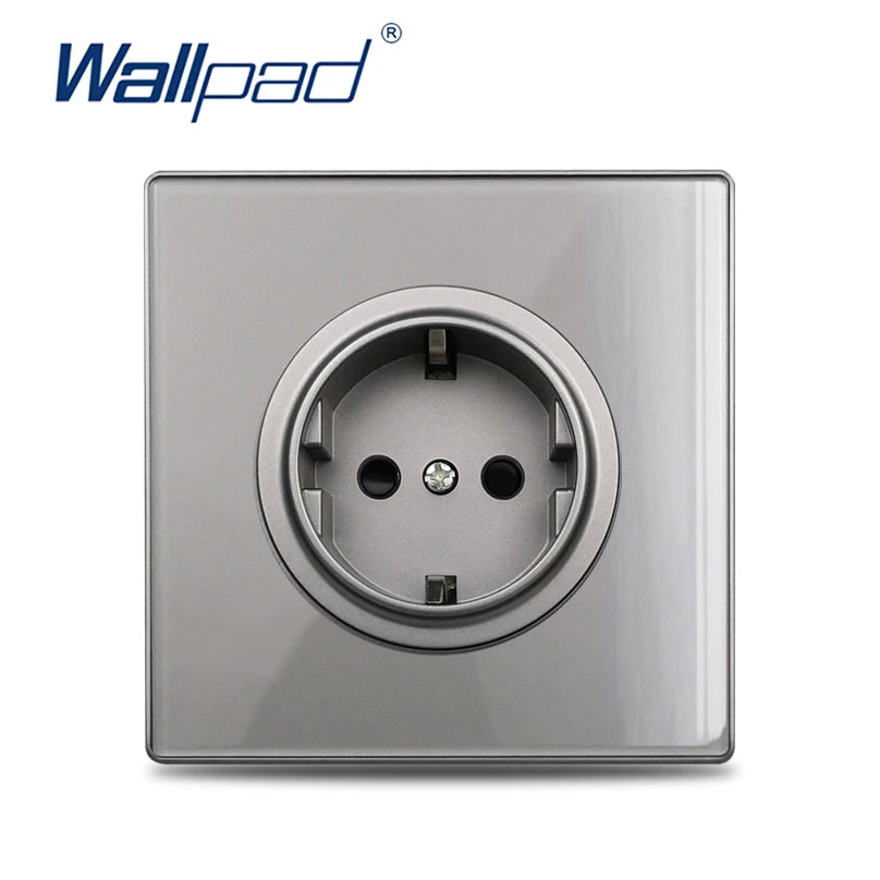 Wall Light Switch 1 2 3 4 Gang Tempered Glass Panel Blue LED Night Light White Black Gray Gold Pass Through Low Price