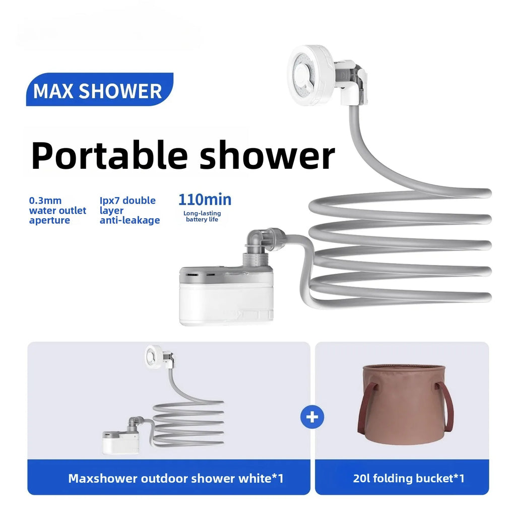 Outdoor portable electric pump shower camping electric shower dormitory bath artifact