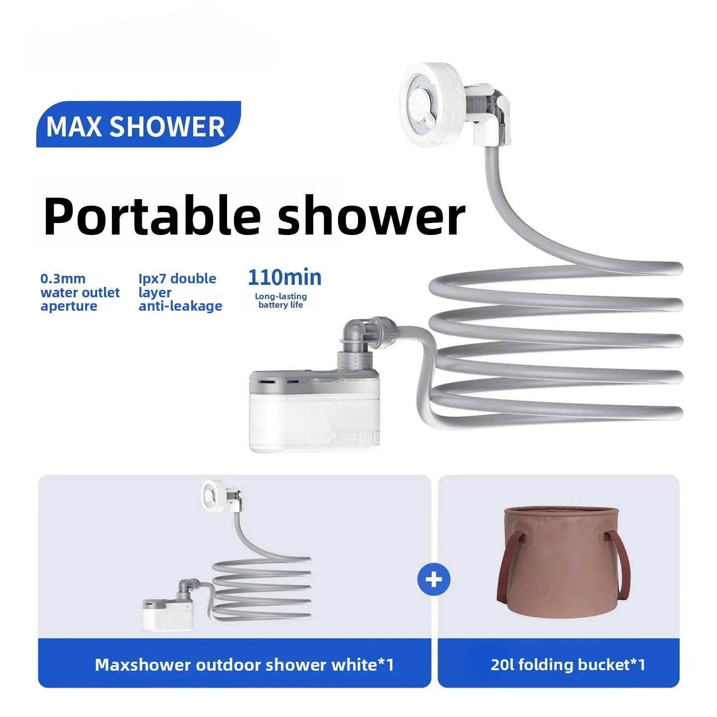 Outdoor portable electric pump shower camping electric shower dormitory bath artifact