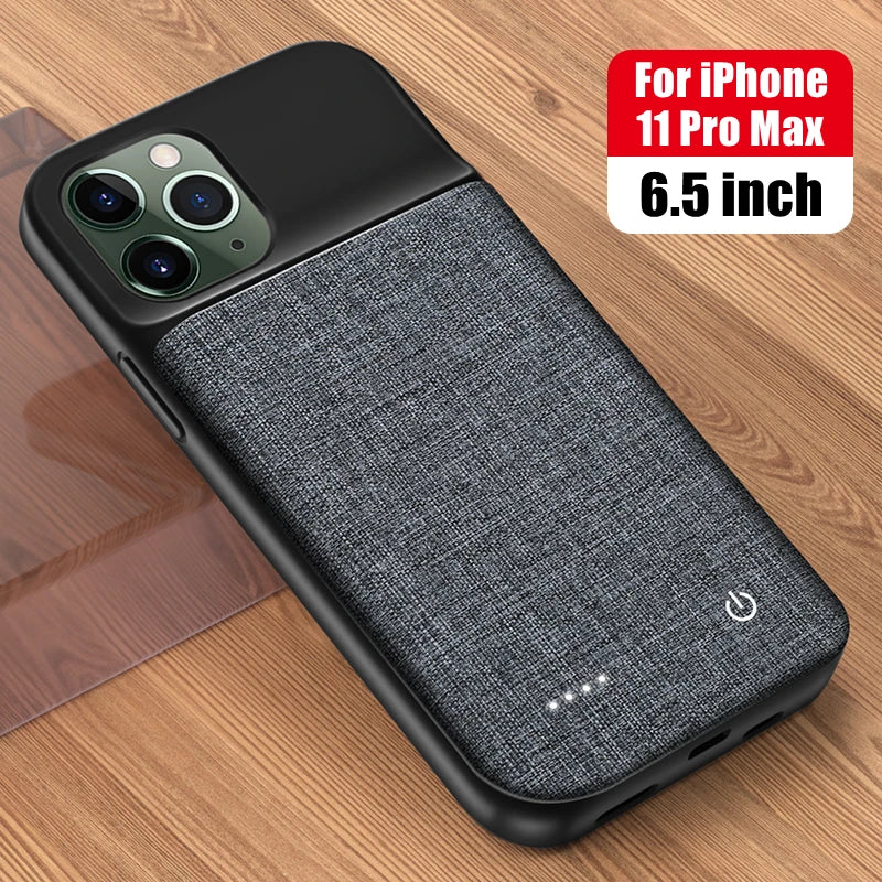 Smart battery Charger Case For iPhone 11 12 13 14 Pro Max XR XS Max 13 Mini Portable Power Bank Charging Cover batterie externe