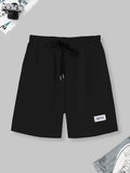Men's Textured Casual Shorts Summer Loose Breathable Drawstring Sports Pants